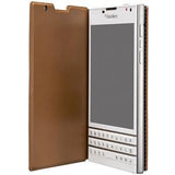 BlackBerry Passport Leather Flip Case, Tan
